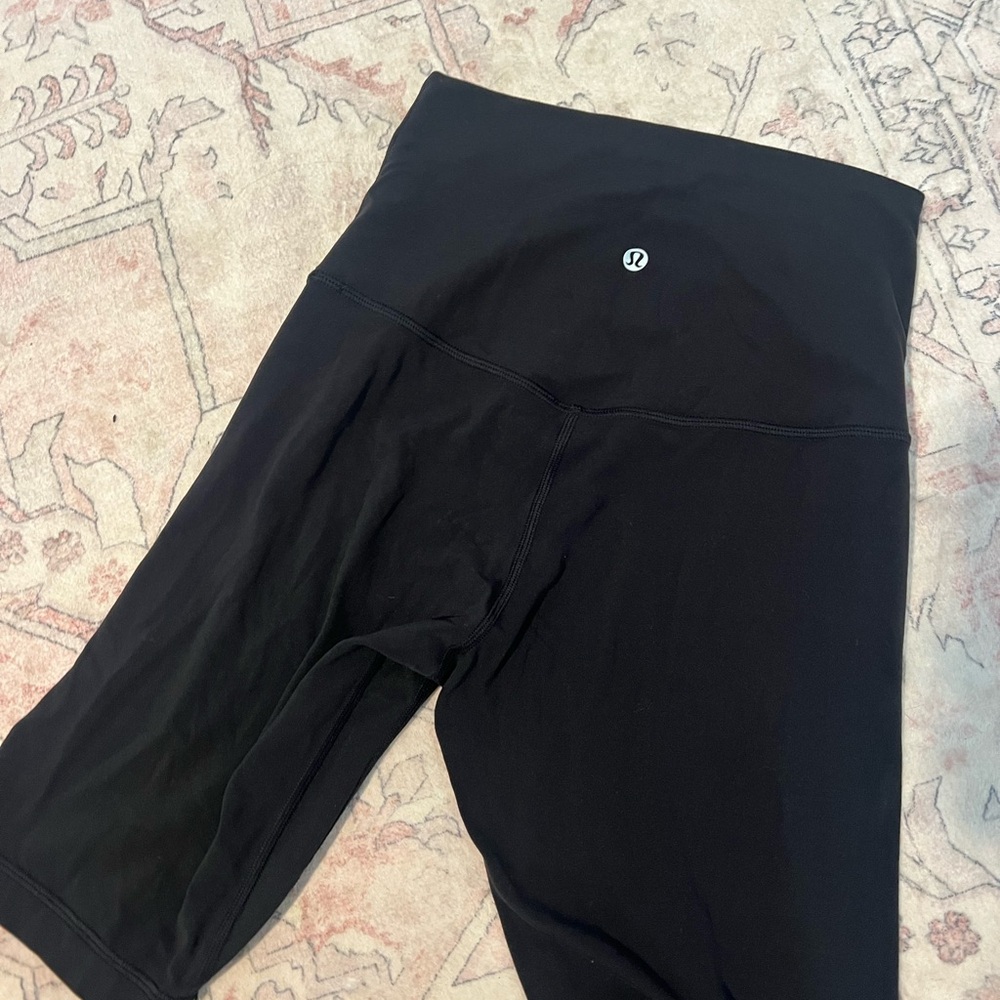 lululemon athletica Black Bike Shorts High Waist Moisture-Wicking